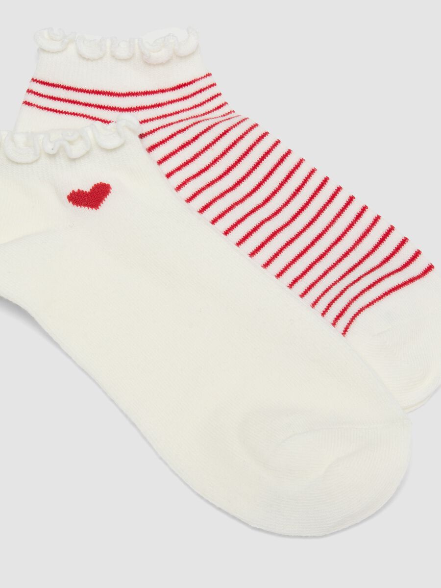 3-pack of white organic cotton-blend socks with scalloped trim_1
