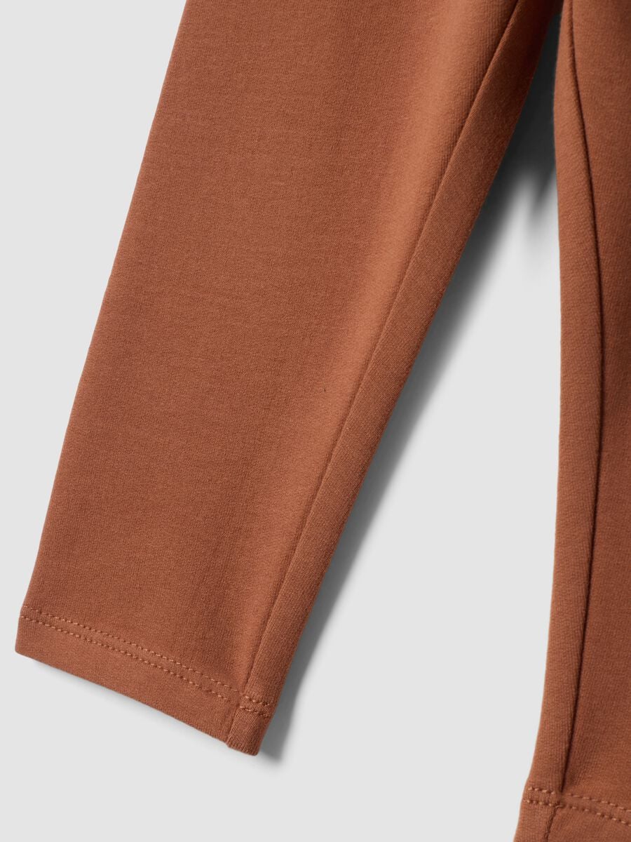 Leggings marroni in cotone organico elasticizzato_3