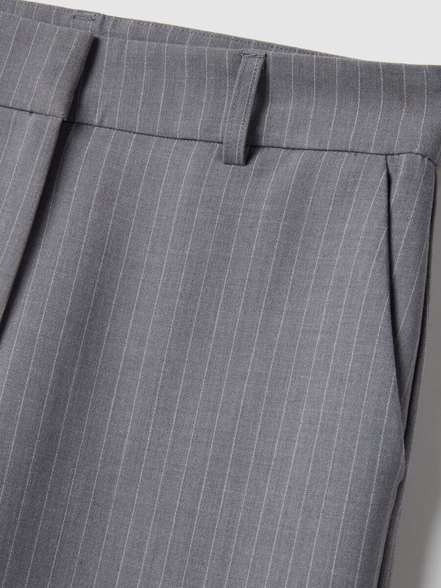 Straight multicolour striped trousers with comfortable fit_5