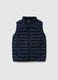 Boy's blue gilet with high collar_3