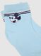 Newborn Multicolour Cotton Blend Socks Twin Pack with Mickey Embroidery_2