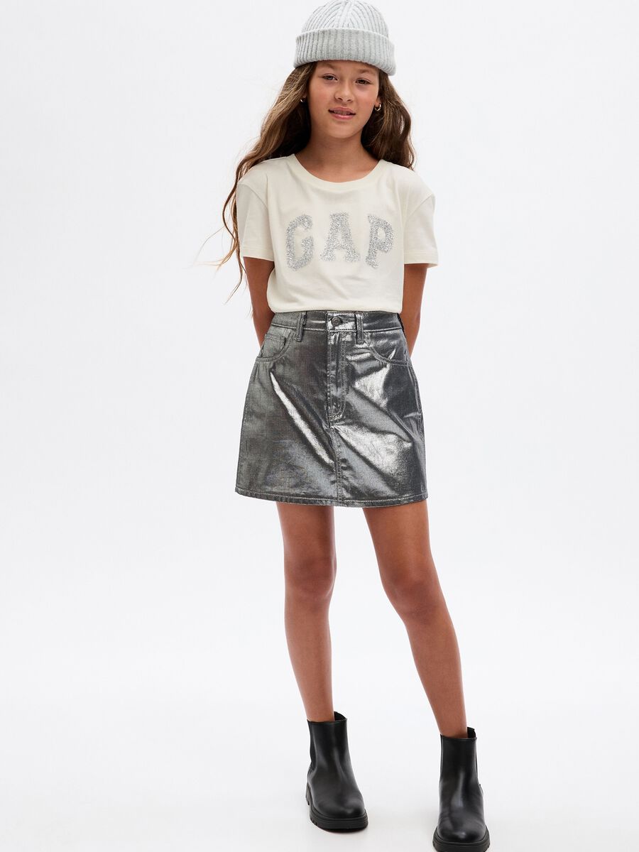 T-shirt in cotone con logo_0
