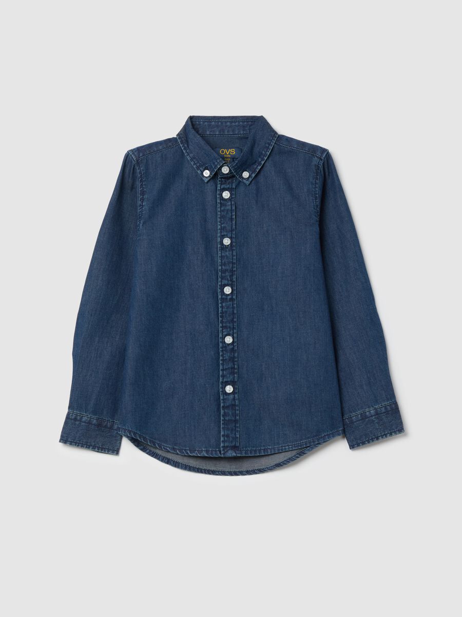 Button-down shirt in denim_0
