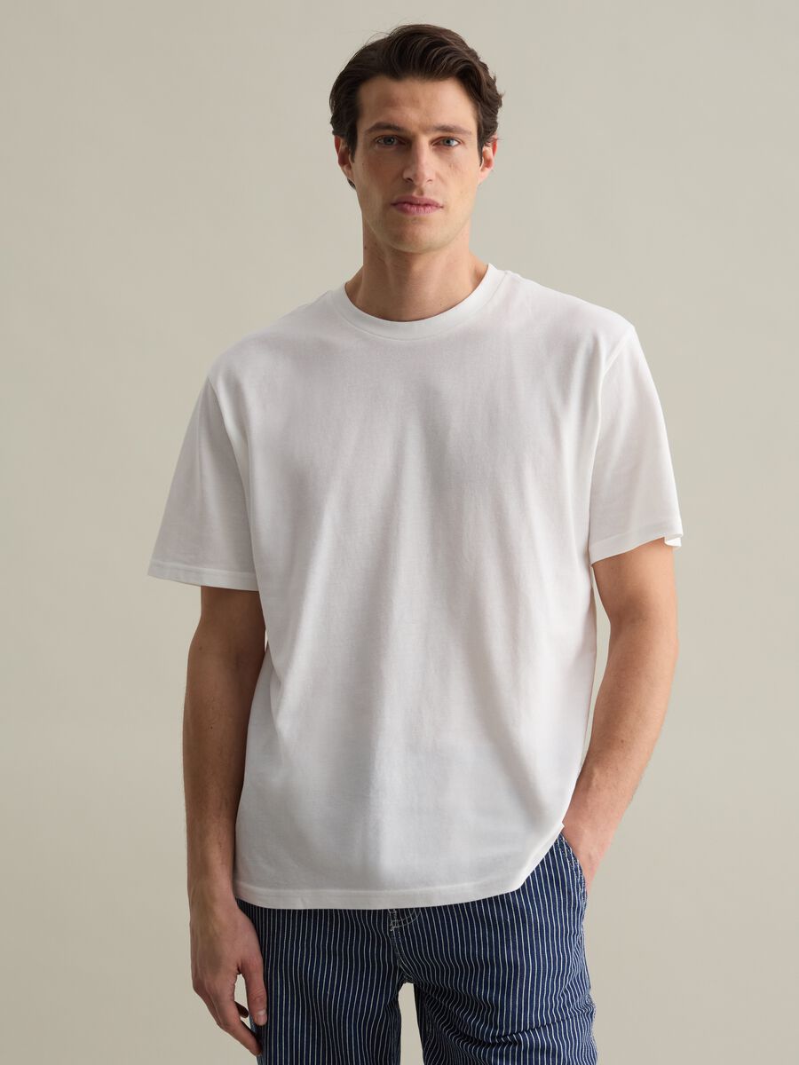 Solid colour cotton T-shirt_0