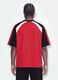 Red pure cotton T-shirt with front slogan relaxed fit_1
