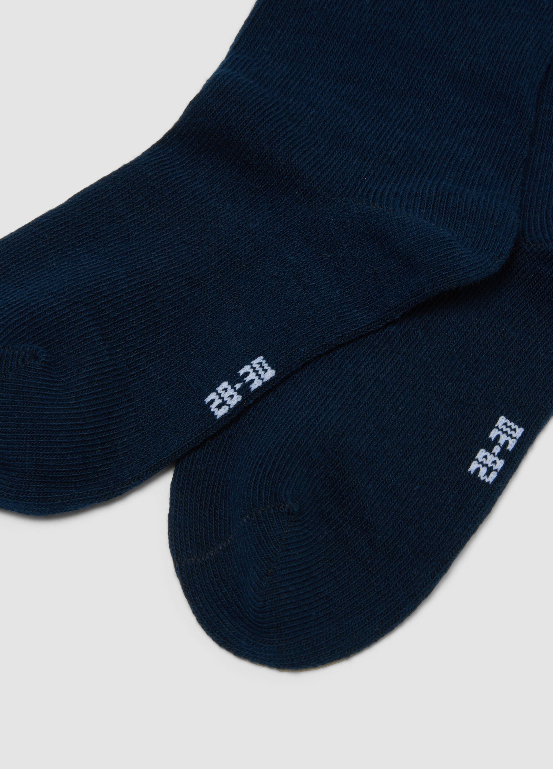 3-pack of multicolour long socks in organic stretch cotton
