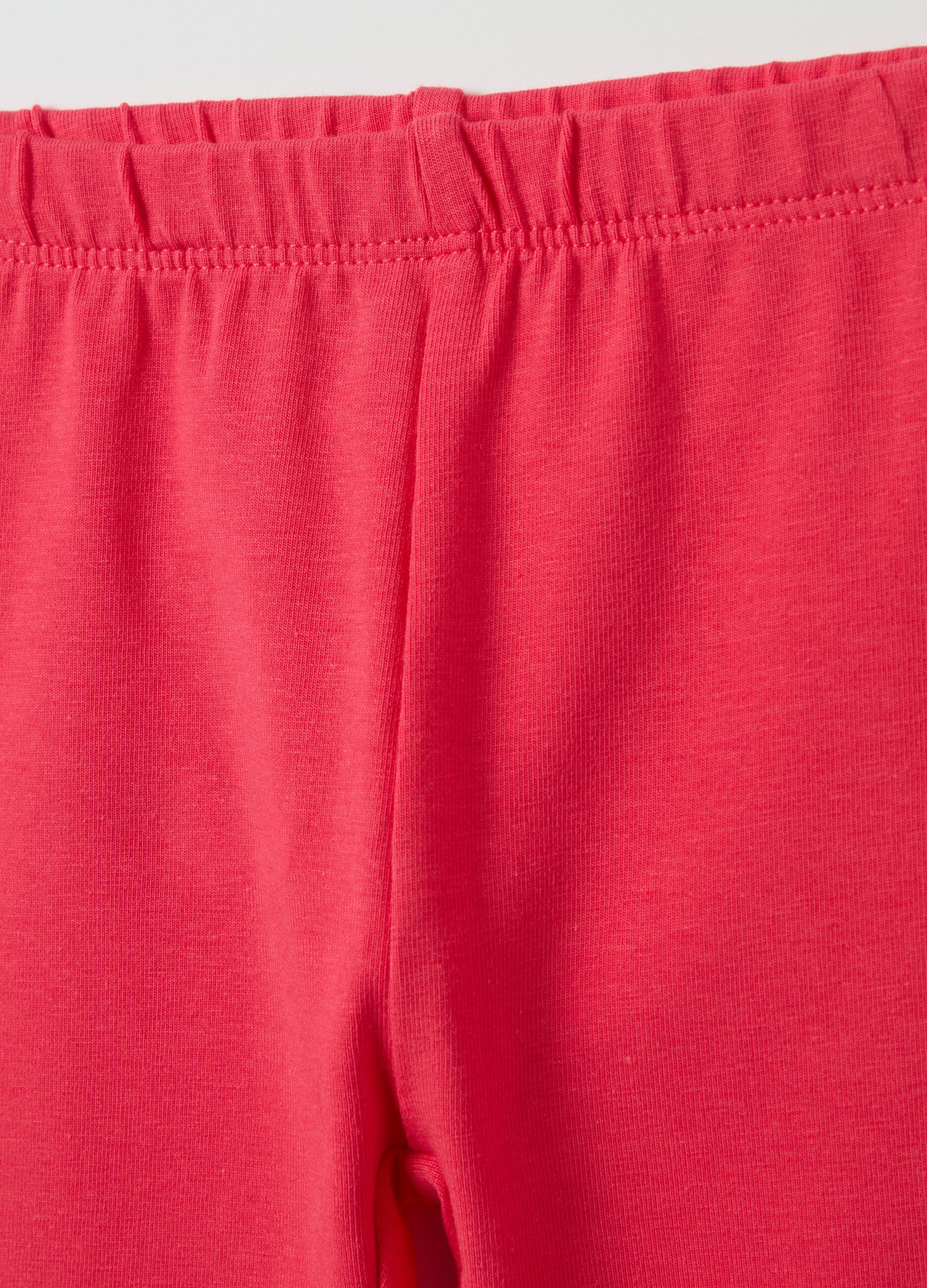 Two-pack leggings in stretch cotton with print