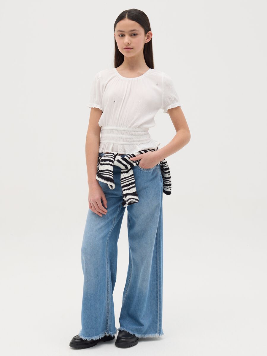 Wide-leg jeans with fringe_1