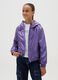 Girls' purple regular fit jacket with hood_0