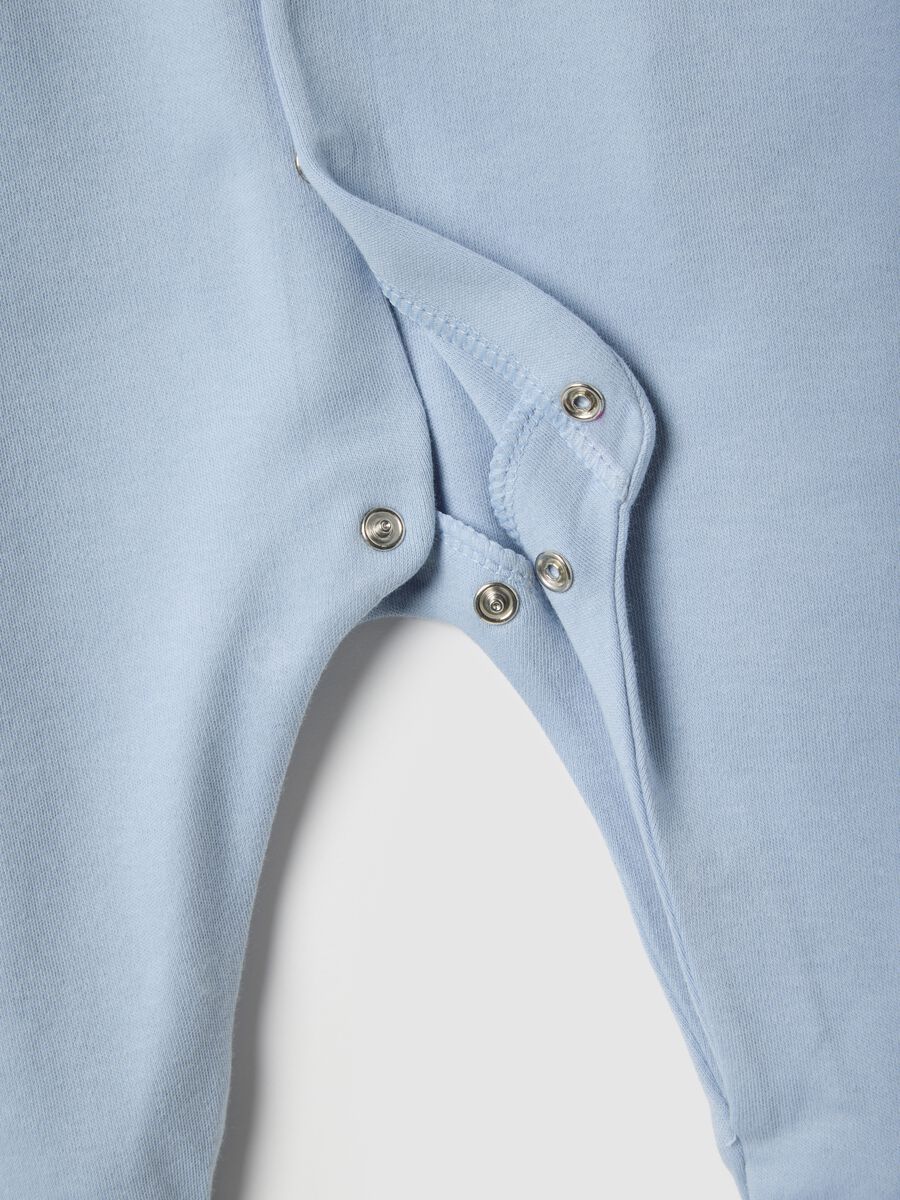 Blue and white pure cotton baby sleepsuits pack_3