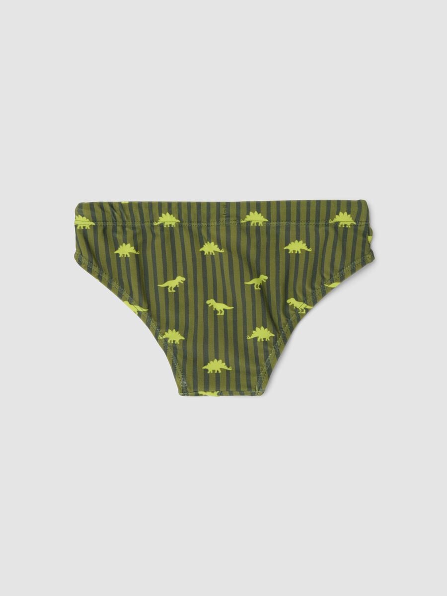 Green dinosaur-print stretch swim briefs_1