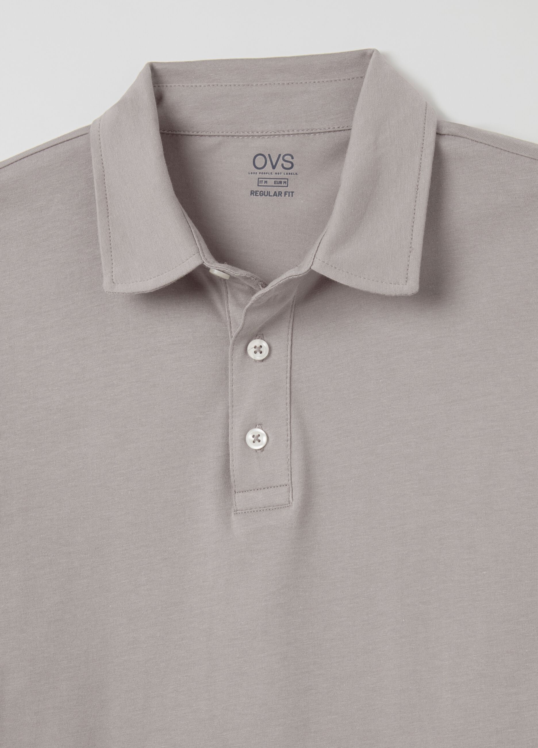 Cotton polo shirt with long sleeves