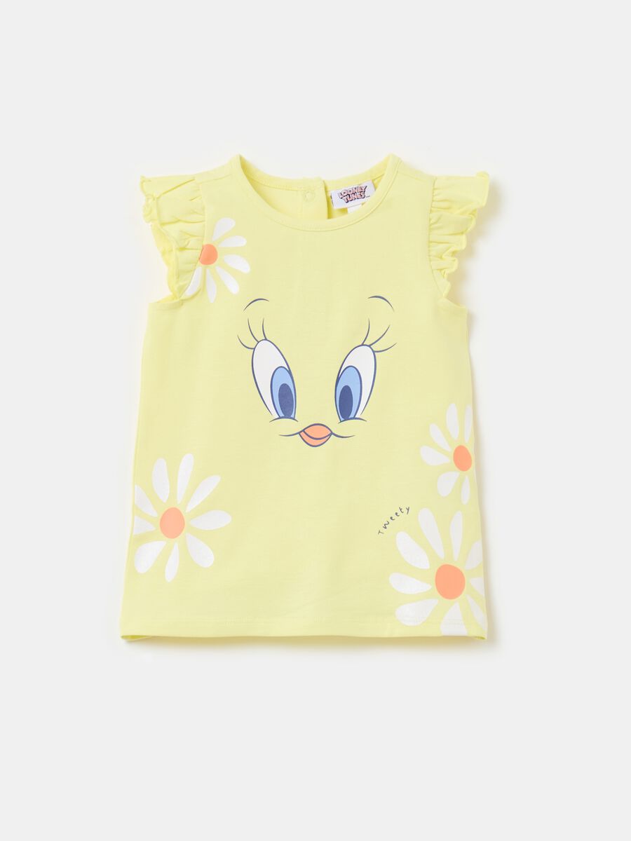Tank top with frills and Tweety print_0