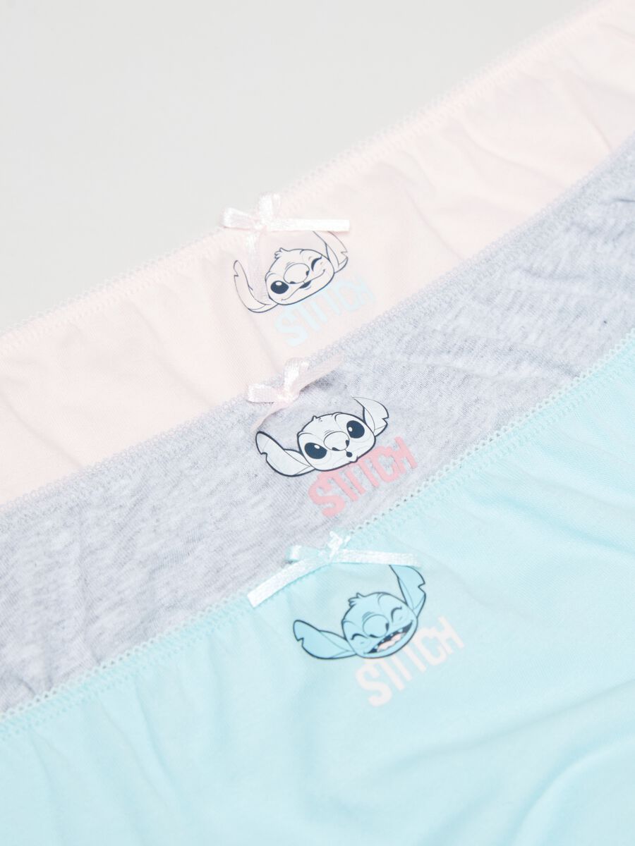 Tripack slip con fiocchetto e stampa Stitch_2