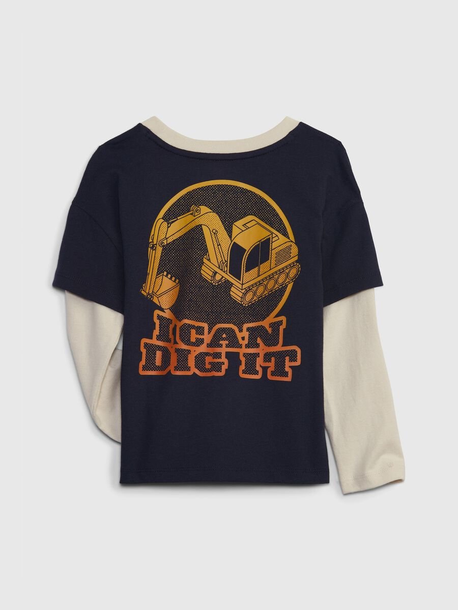 T-shirt a maniche lunghe con stampa_1
