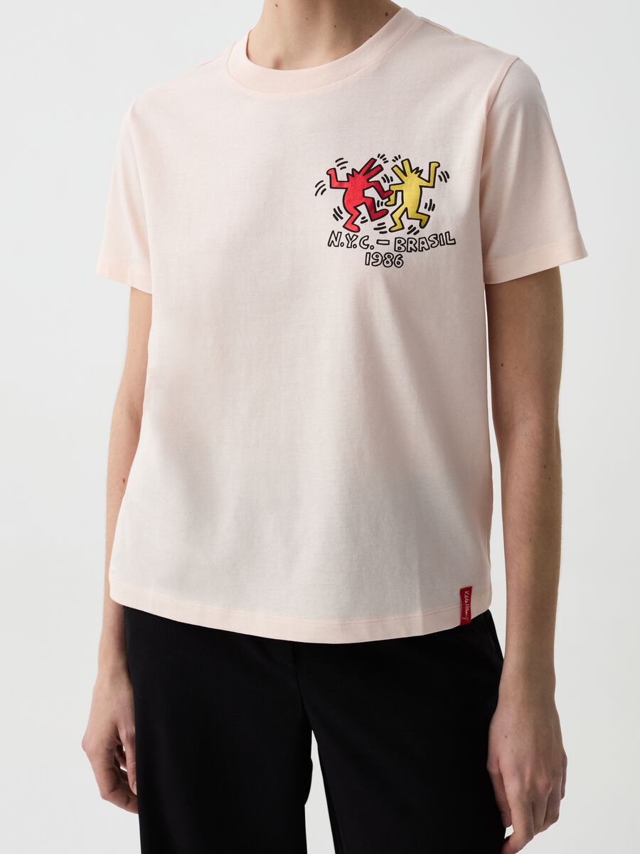 T-shirt con stampa omini Keith Haring_1