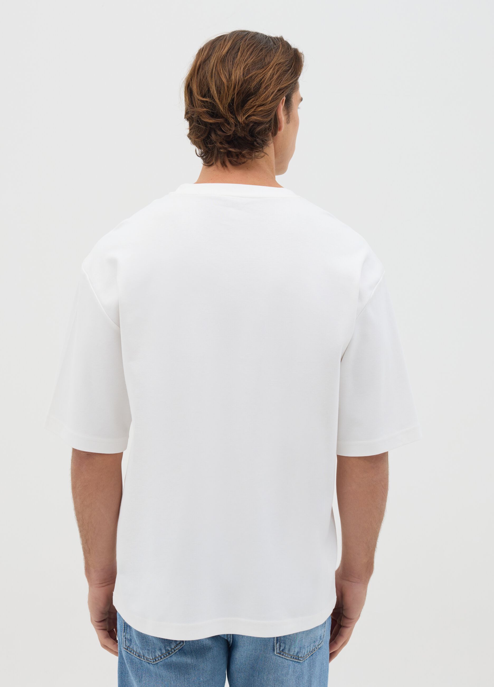 White short sleeve cotton t-shirt