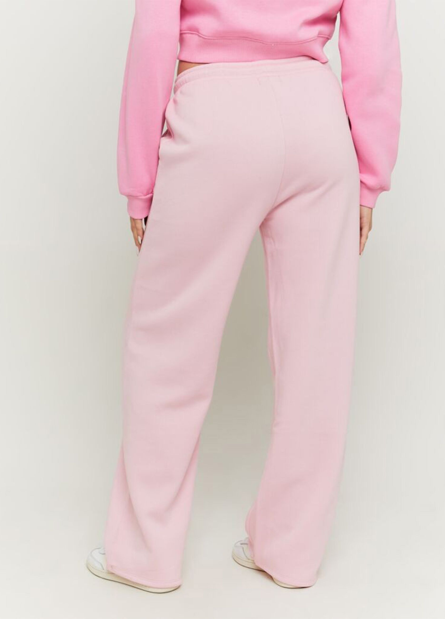 Women's pink cotton blend sporty set