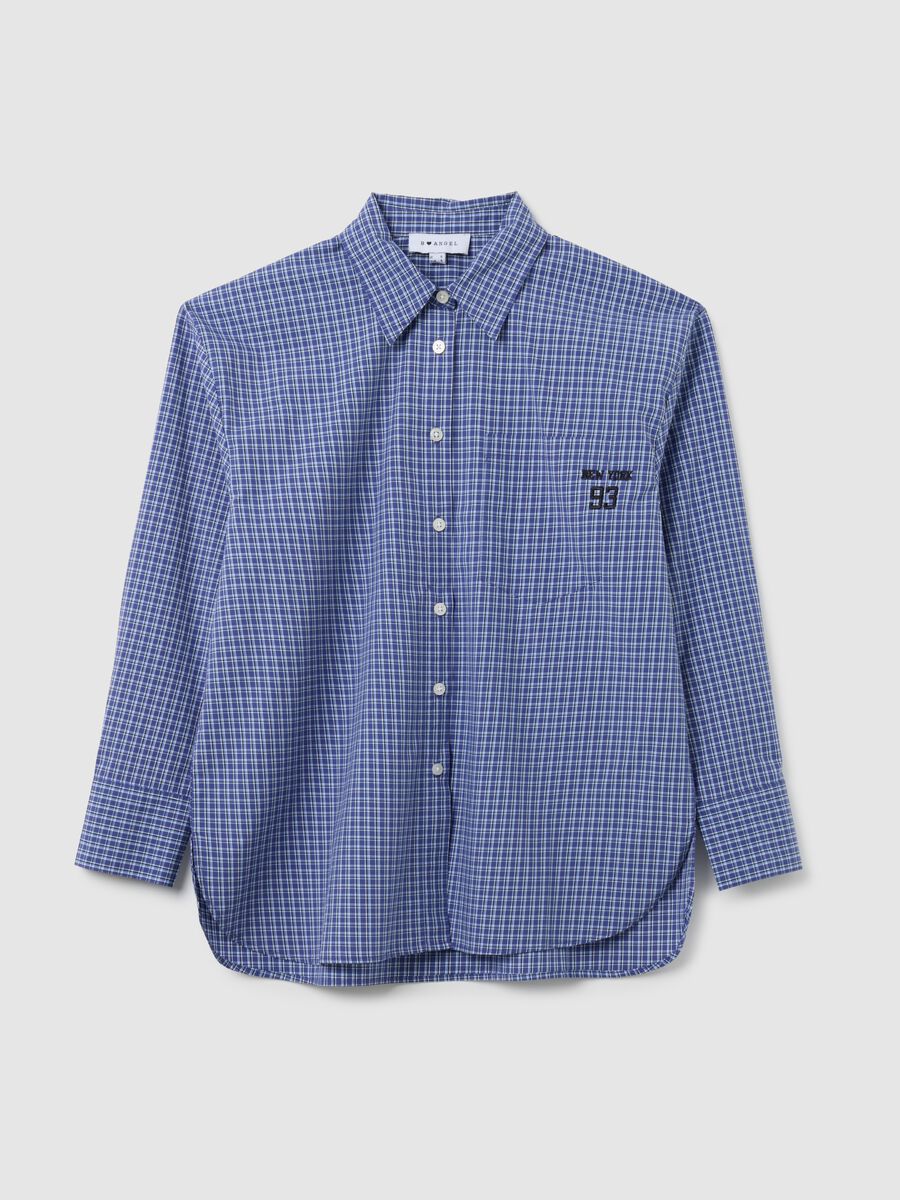 Blue Check Cotton Shirt_4