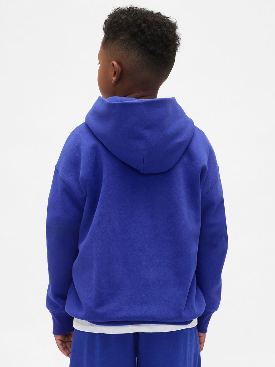 Blue hoodie for boys with logo_1