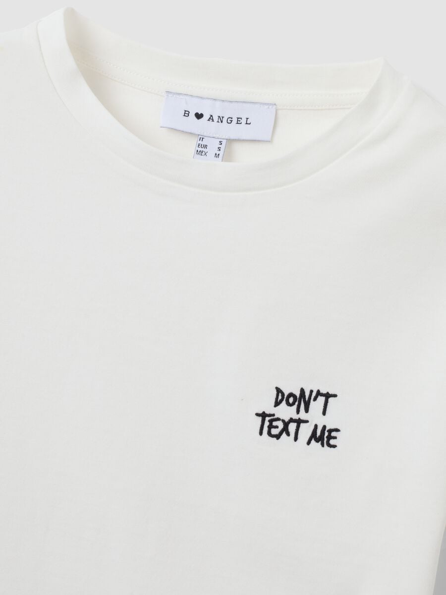 White pure cotton cropped T-shirt with graphic print, regular fit_2