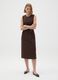Brown slim fit stretchy fabric dress_0