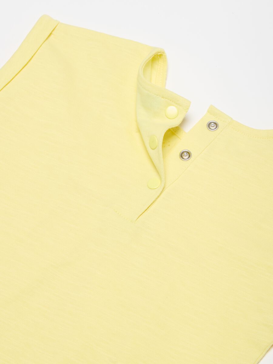 Cotton T-shirt with broderie anglaise insert_2