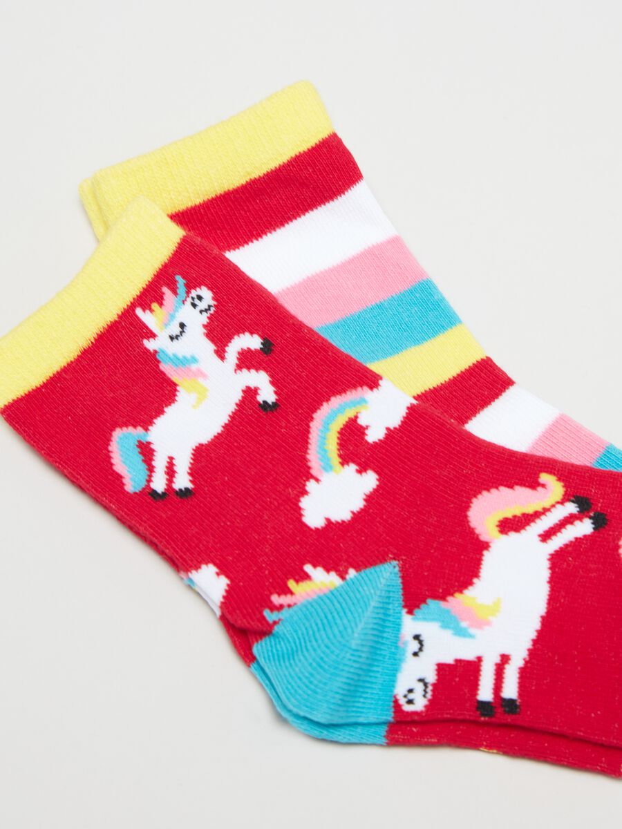 Bipack calze stretch con disegno unicorni_2