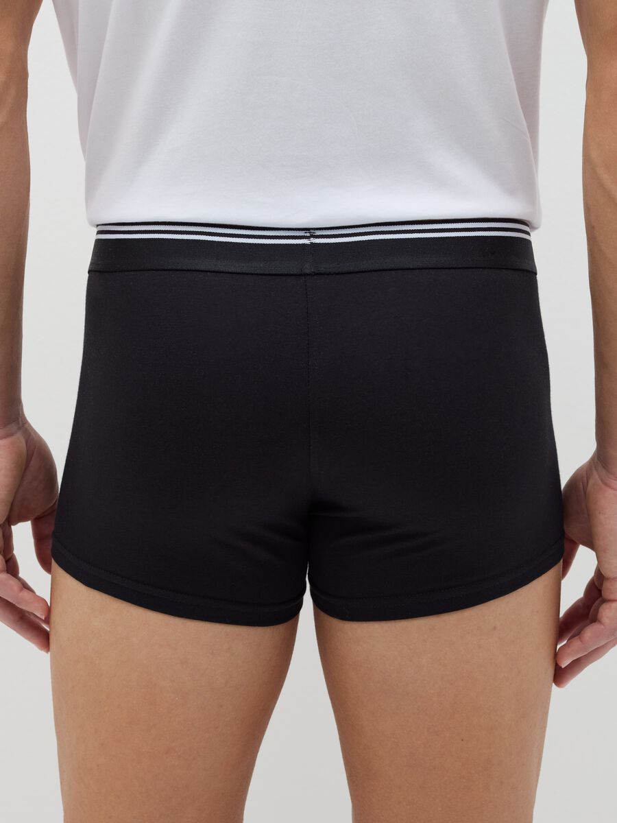 Three-pack boxer shorts in stretch cotton with striped detail_3