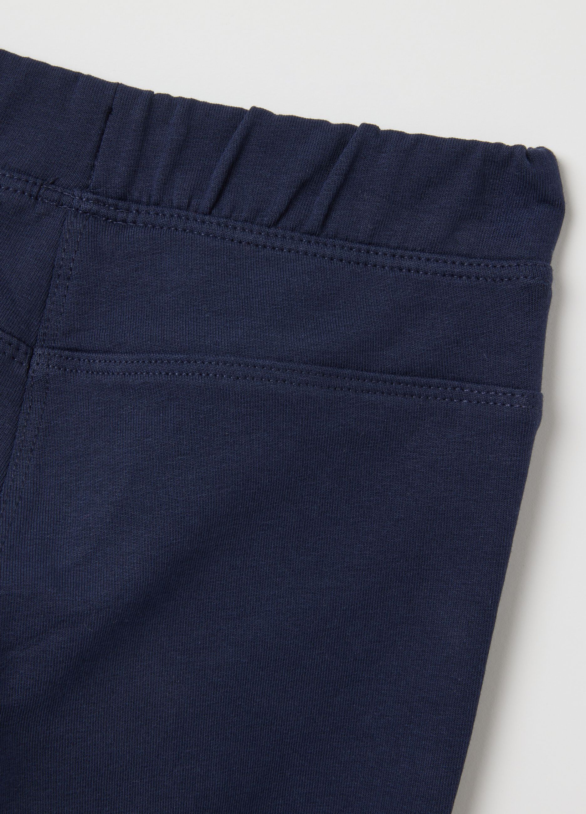 Baby Blue Cotton Flare Fit Trousers