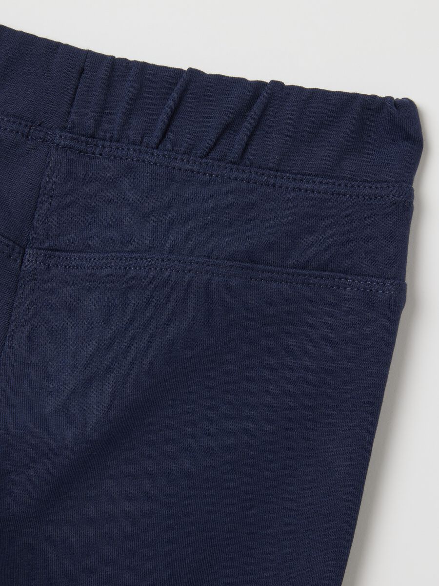 Baby Blue Cotton Flare Fit Trousers_3