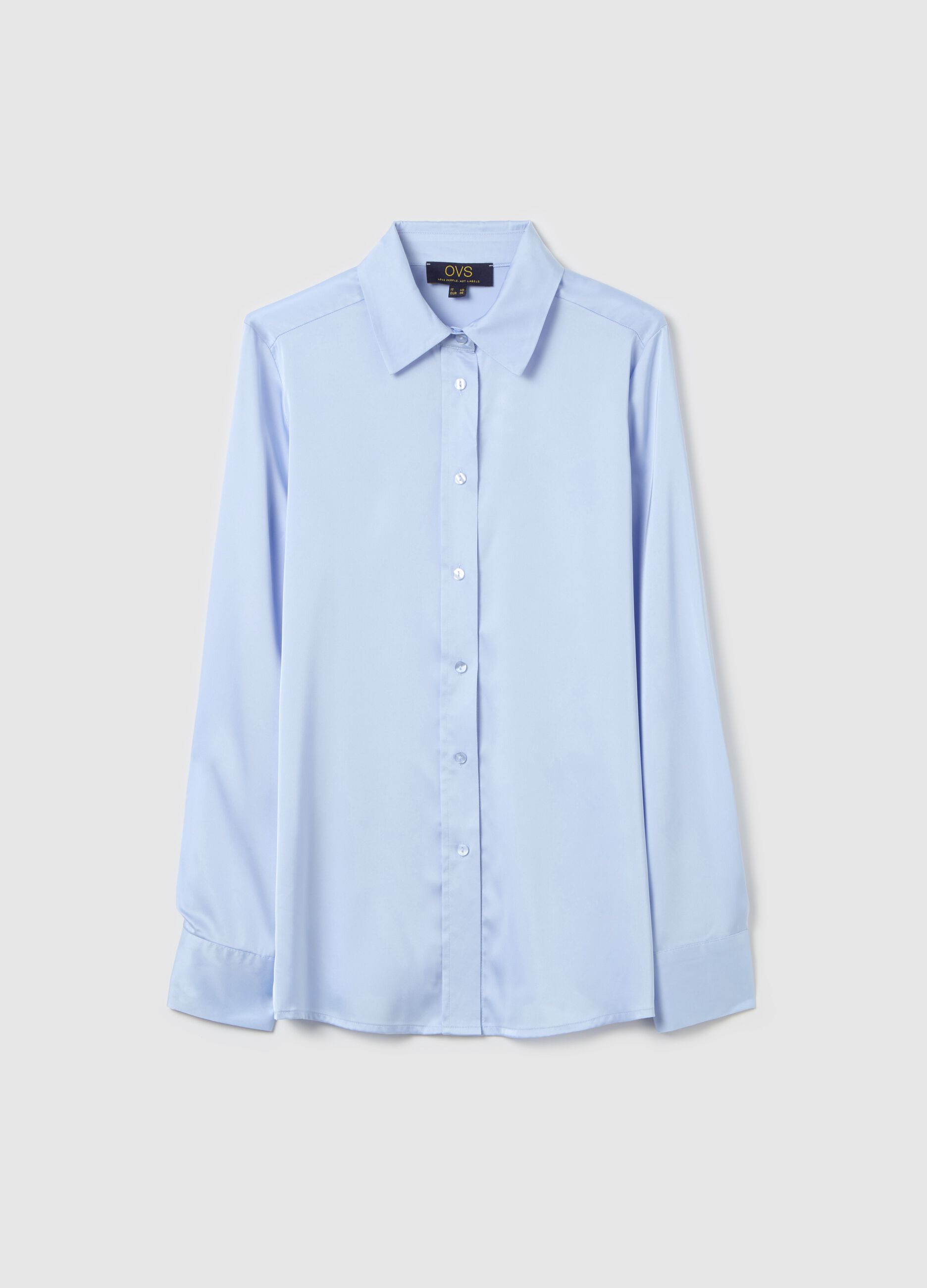Satin shirt with side splits