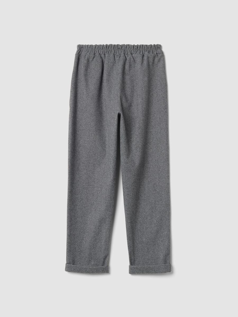 Grey regular-fit trousers with chevron pattern_6