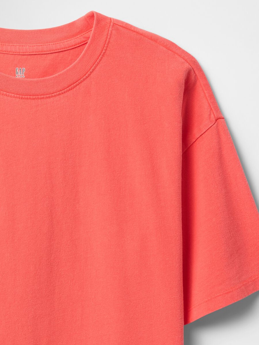 Coral Oversized Cotton T-shirt_1