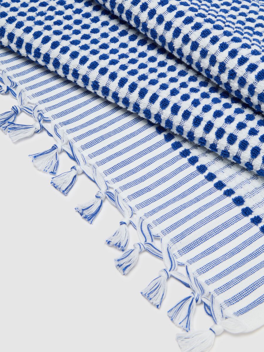 Men's beach towel in multicolour pure cotton with fringes_2