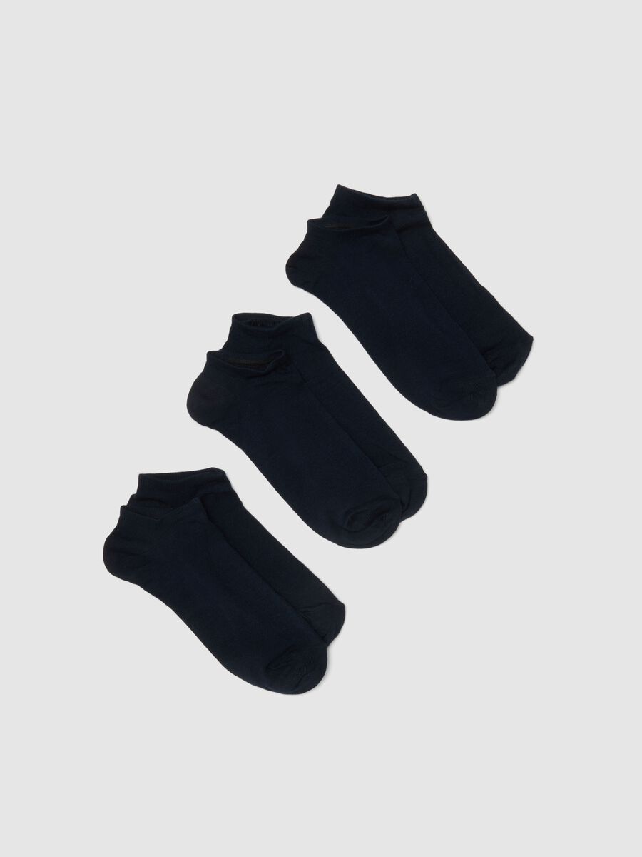 Tripack blue ankle sports socks_0