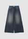 Jeans denim blu super wide leg in puro cotone_0