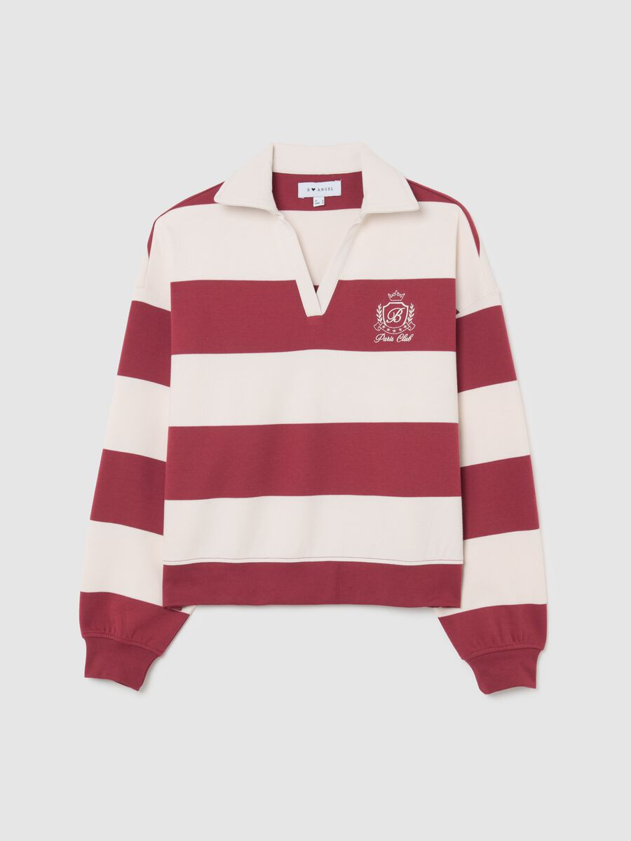 Felpa in misto cotone a righe regular fit_4