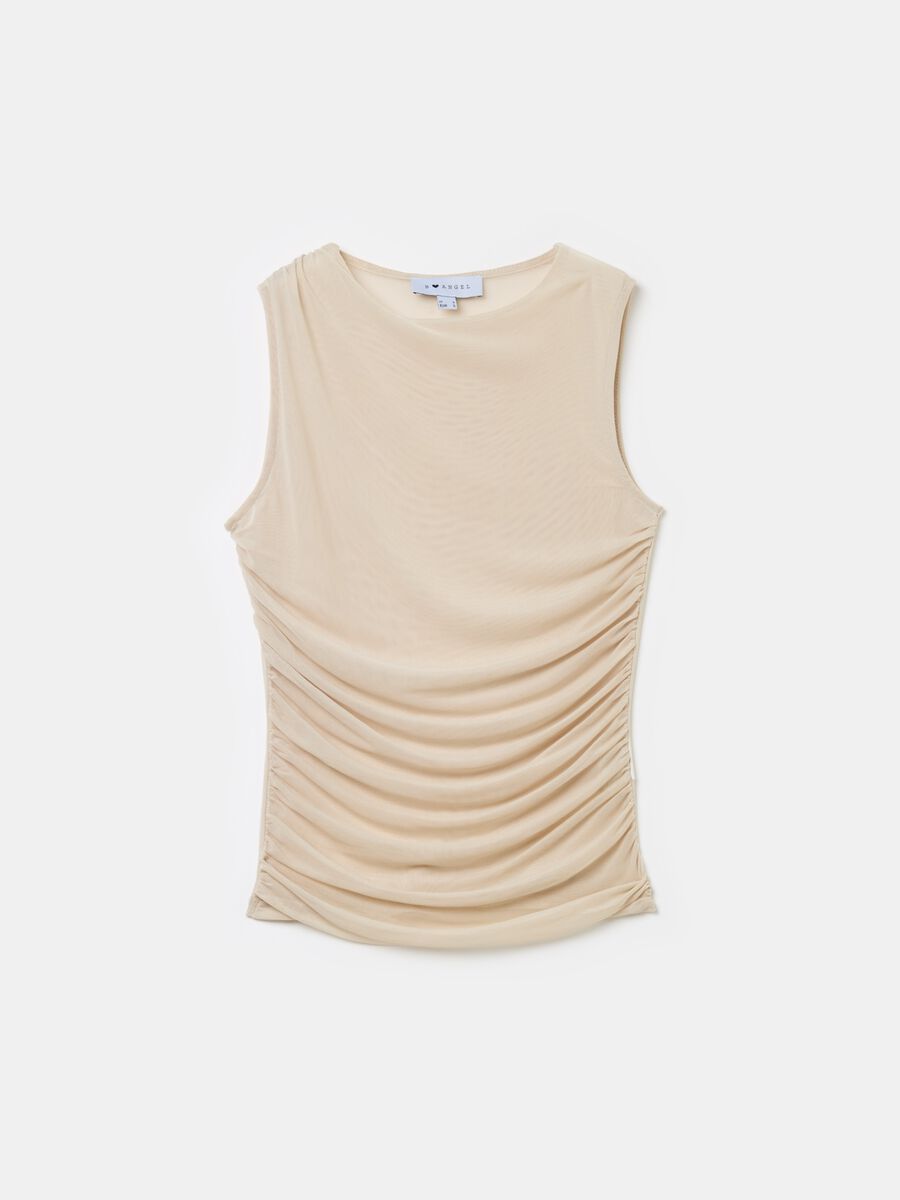Mesh top with gathering_4