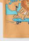 Orange pure cotton child's T-shirt with skater print, regular fit_3