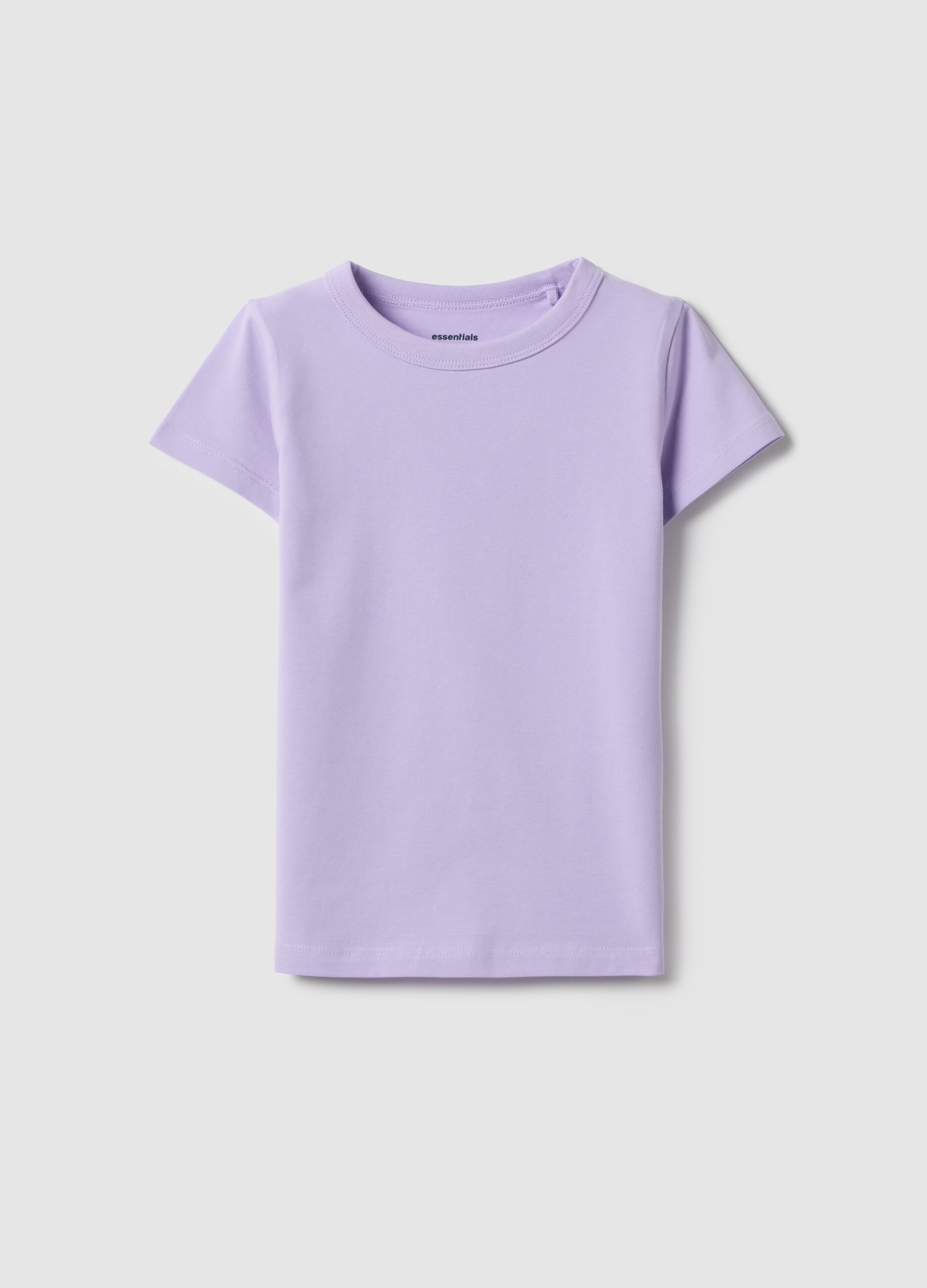 Purple girl's t-shirt in cotton blend regular fit