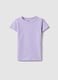 Purple girl's t-shirt in cotton blend regular fit_0