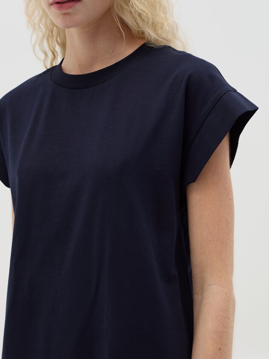 Essential blue cotton T-shirt dress_2