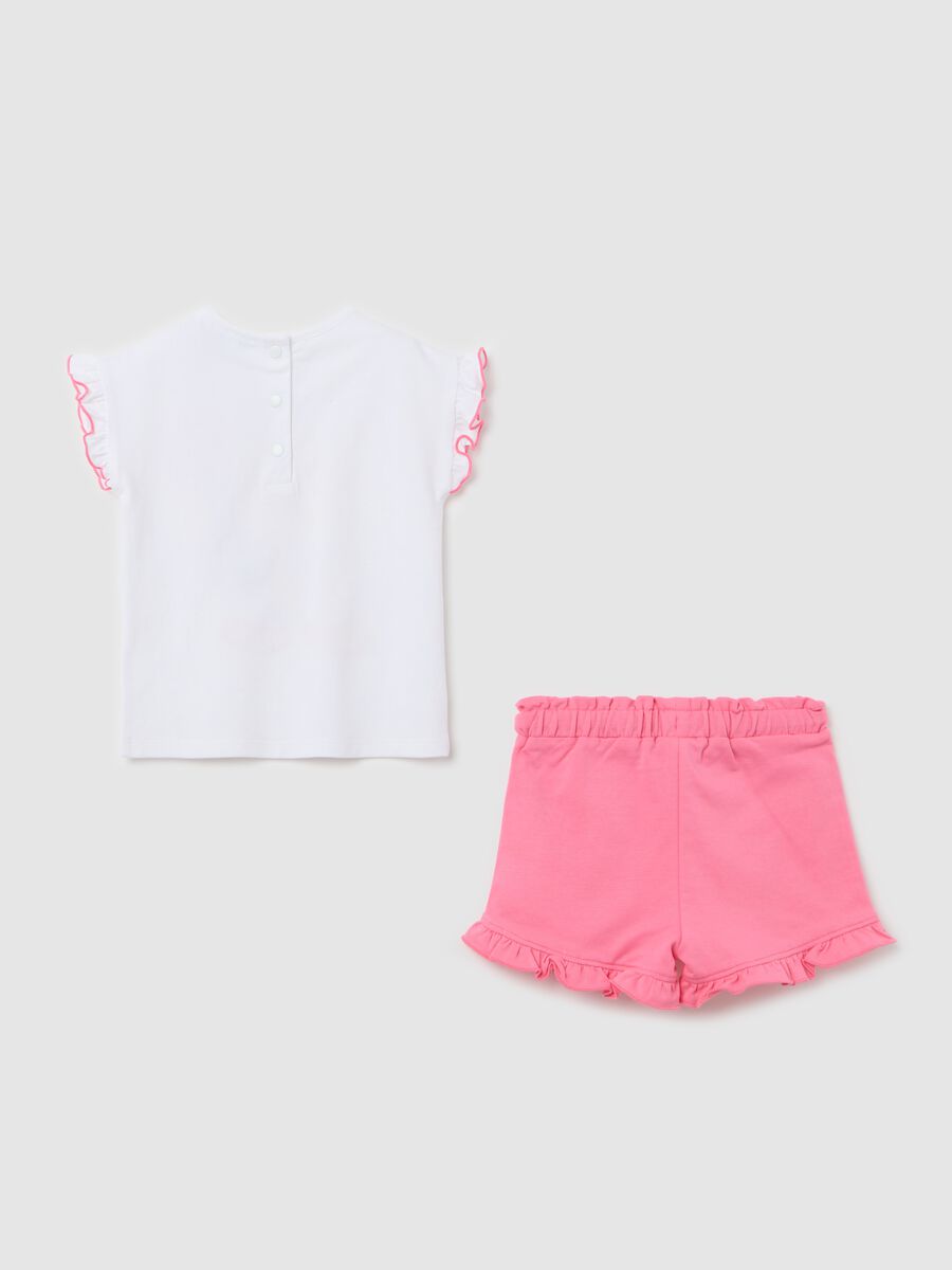 Disney Tweety set with white t-shirt and pink shorts_1