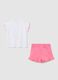 Girls&rsquo; white regular-fit jogging outfit in stretch cotton_1