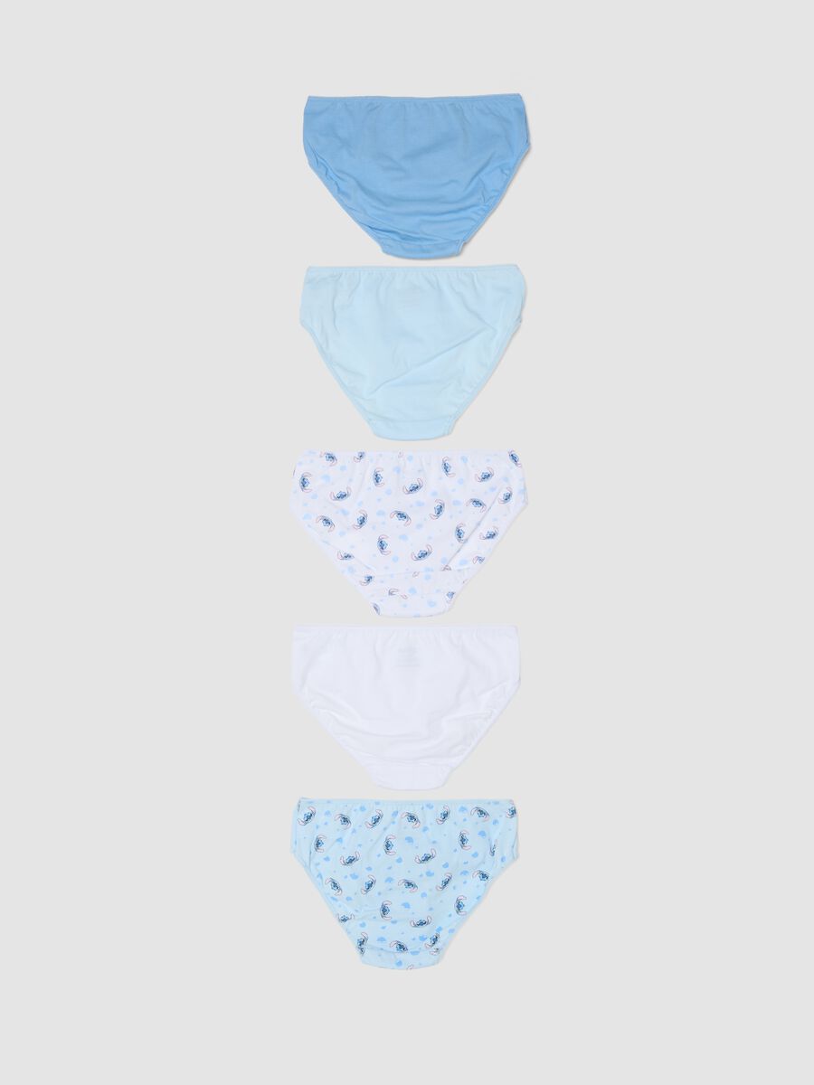 5-pack of blue organic cotton briefs with a Lilo & Stitch character_1