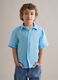 Light blue pure linen oversized shirt for boys_1