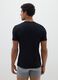 Men's black pure cotton T-shirt_2