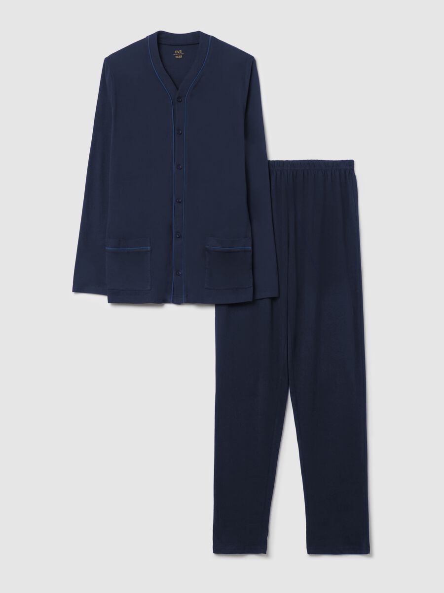 Cotton pyjamas with contrasting piping_4