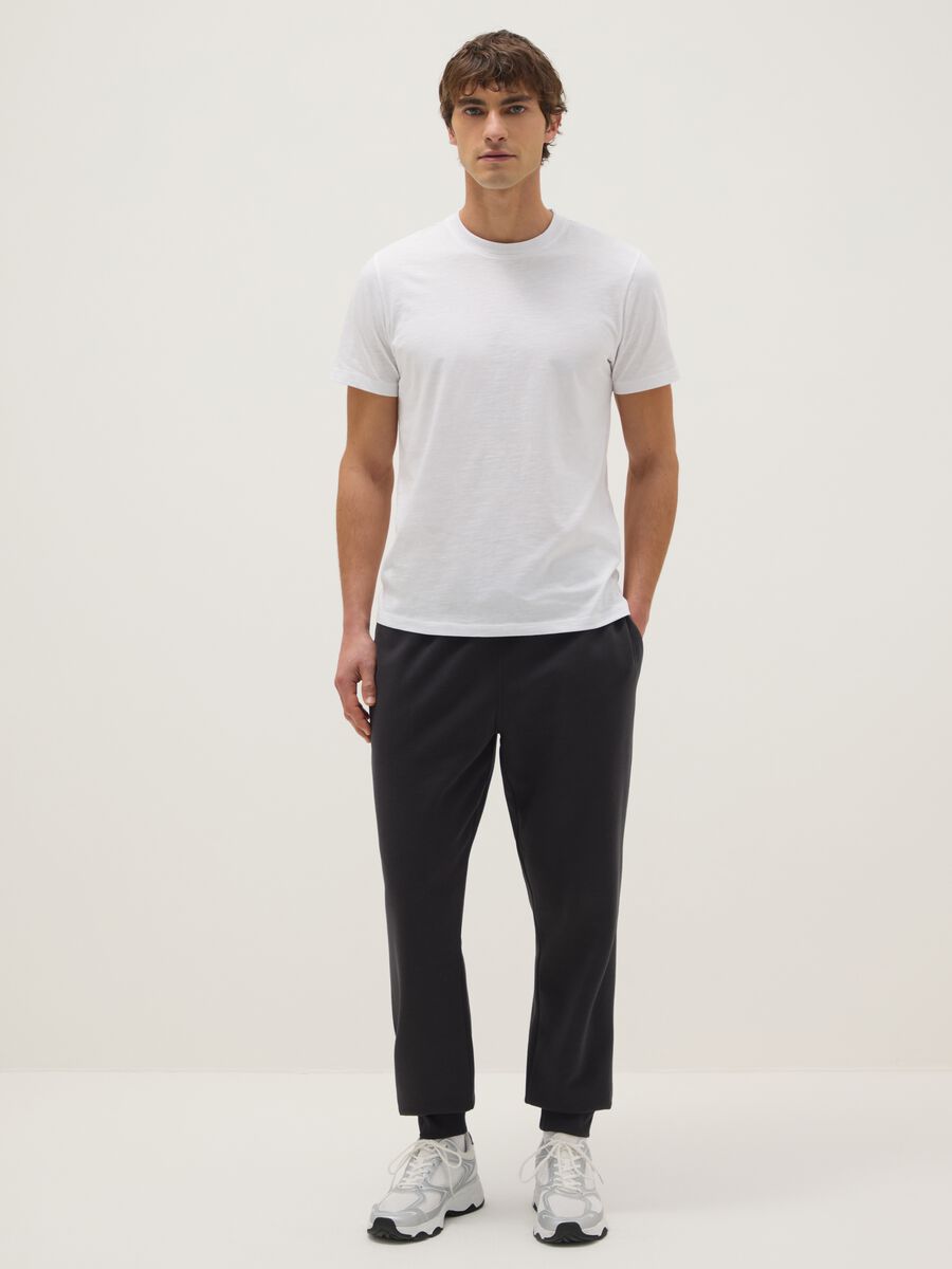 White regular fit pure cotton T-shirt_1
